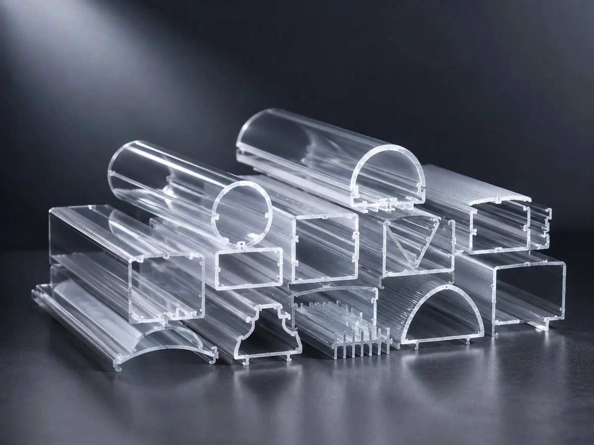 60 degree PMMA extruded lighting profile made by Dachang 60 degree PMMA extruded lighting profile made by Dachang