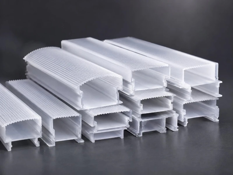 Zigzag surface extruded PC lighting profile Zigzag surface extruded PC lighting profile