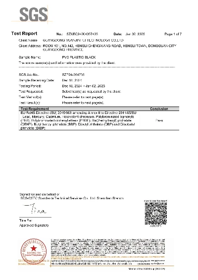 Yuanjinhui RoHS 2 test report Yuanjinhui RoHS 2 test report