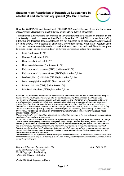 PC environmental declaration document PC environmental declaration document
